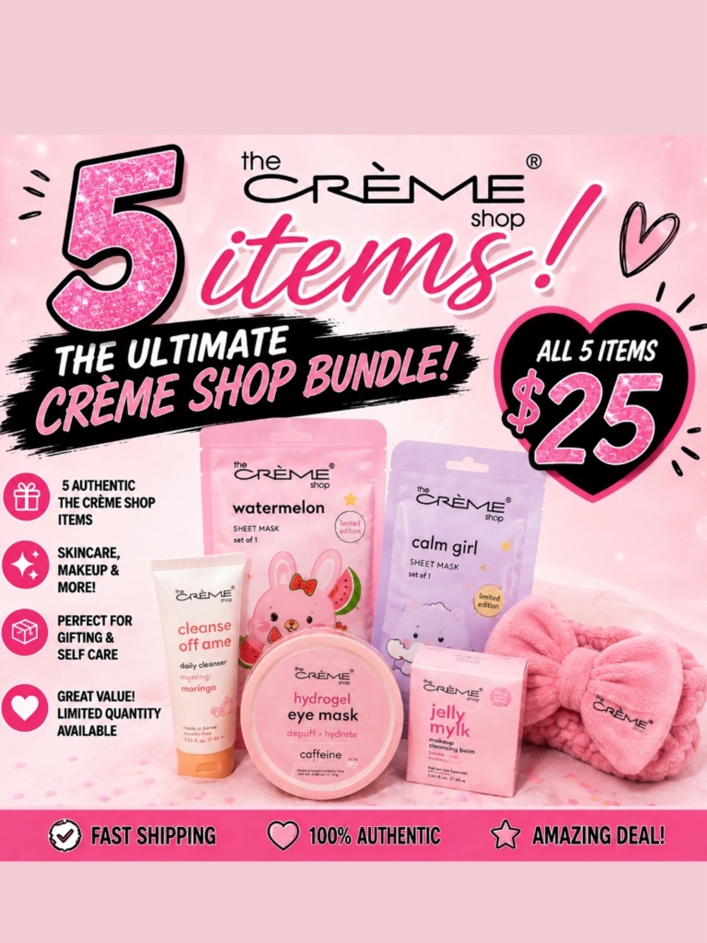 The Creme Shop Mixed Bundle of 5 Items-NEW